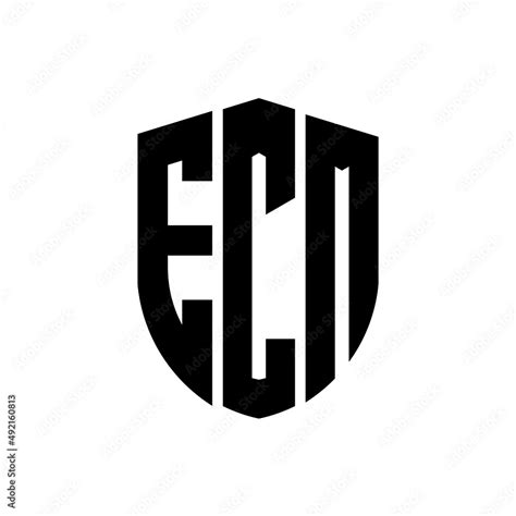 Ecm Letter Logo Design Ecm Modern Letter Logo With Black Background