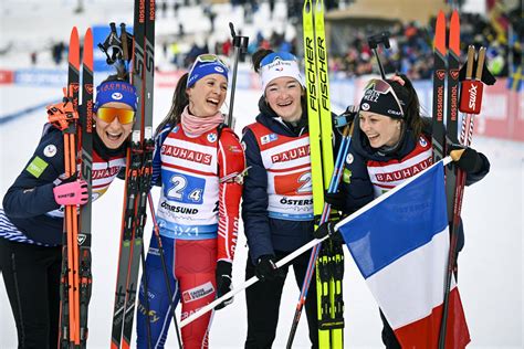 Biathlon Coupe Du Monde Deuxi Me Du Relais D Stersund L Quipe De