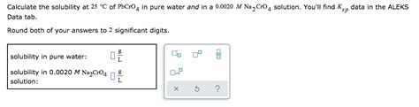 Answered Calculate The Solubility At 25 °c Of Bartleby