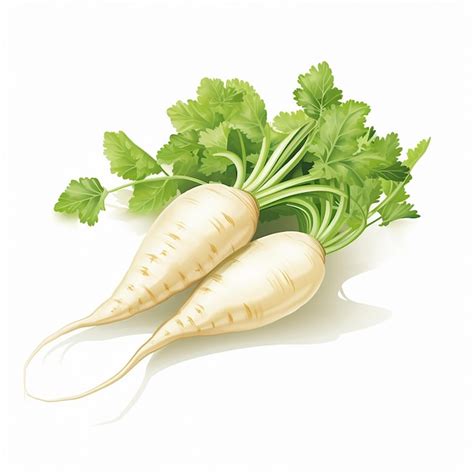 Premium Ai Image Asian Radish Daikon White Root Vegetable Vector