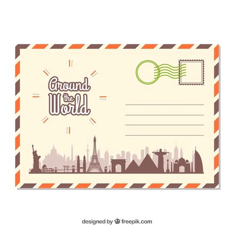 Travel postcard template | Free Vector