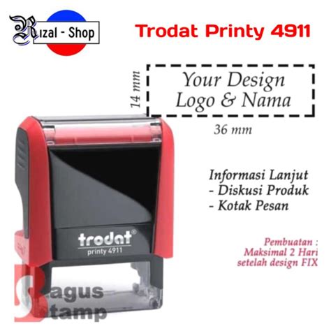 Jual Stempel Custom Trodat Free Design Stampel Pesanan Nama Dokter