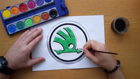 How To Draw The Skoda Logo Car Logos Youtube