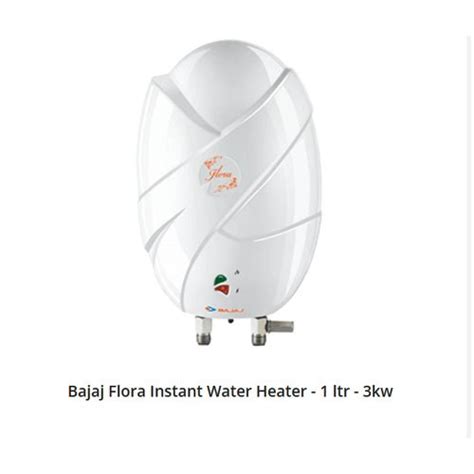 1 Ltr 3kw Bajaj Flora Instant Water Heater At Rs 6000 बजाज गीज़र In