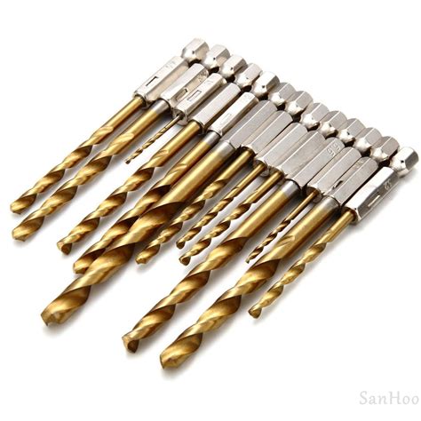 Generic 13pcs Lot HSS High Speed Steel Titanium Coated Drill Bit Set 1