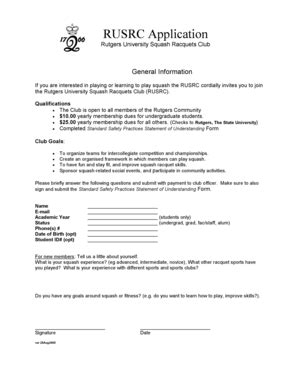 Fillable Online Eden Rutgers Rusrc Membership Application Form Eden