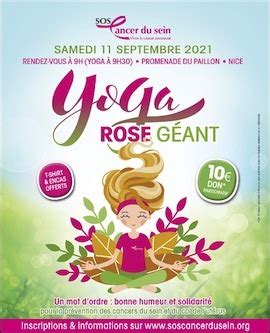 Yoga Rose Géant à Nice avec SOS Cancer du Sein 2021