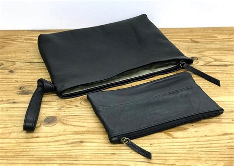 Black Clutch Purse Leather Clutch Wristlet Clutch Wallet Purse - Etsy