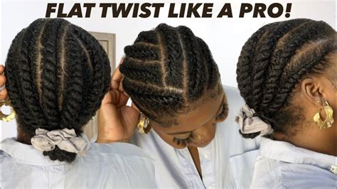 How To Flat Twist For Beginners Easy Protective Style For Natural Hair