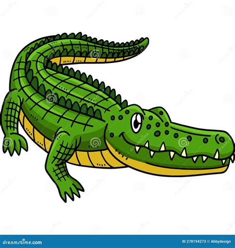 Mother Crocodile Cartoon Colored Clipart Stock Vector Illustration Of