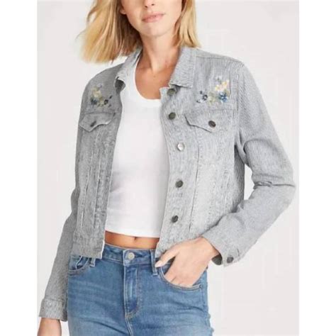 Driftwood Jackets Coats New Driftwood Embroidered Denim Jacket In