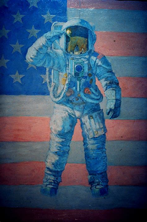 Remembrances of a Moonwalk: Self-Portrait with Flag — The Alan Bean Gallery