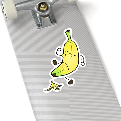 Banana Peel Vinyl Kiss Cut Sticker Etsy