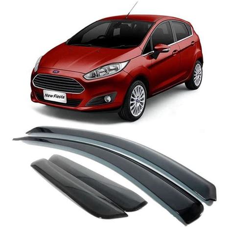 Calha De Chuva New Fiesta Hatch Portas Top Mix Defletor Chuva