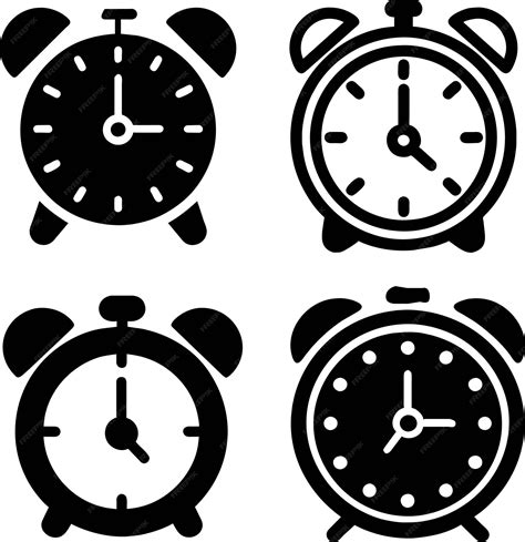 Premium Vector Set Of Alarm Clock Icon Vector