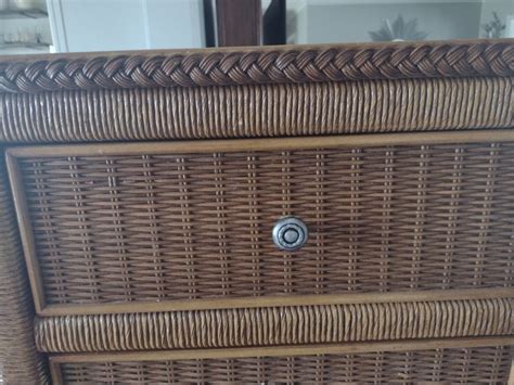 Vintage Henry Link Wicker Lingerie Chest Of Drawers EBay