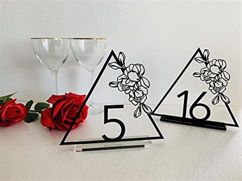 Numéros de table de mariage modernes décorations de réception fleurs