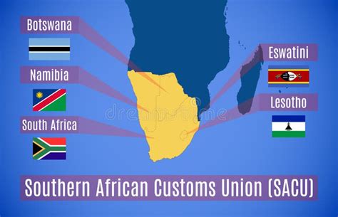 Vector Map Of The Southern African Development Community Stock