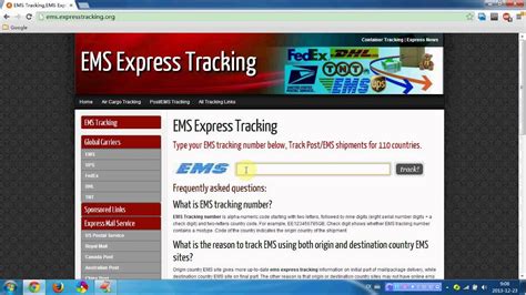 Track Your Ems Express On Youtube