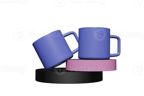 D Render Of Mug Realistic D Cup Transparent Background Mug Mockup