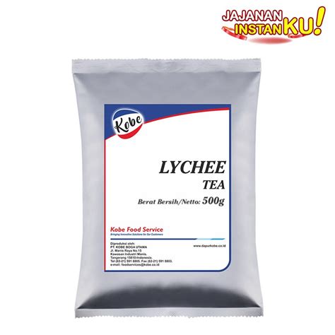 Jual Lychee Tea Kobe 500 Gr Powder Serbuk Bubuk Minuman Teh Leci