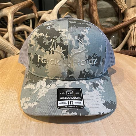 Richardson 112 Digital Camo Light Grey Logo Hat - RackRoidz