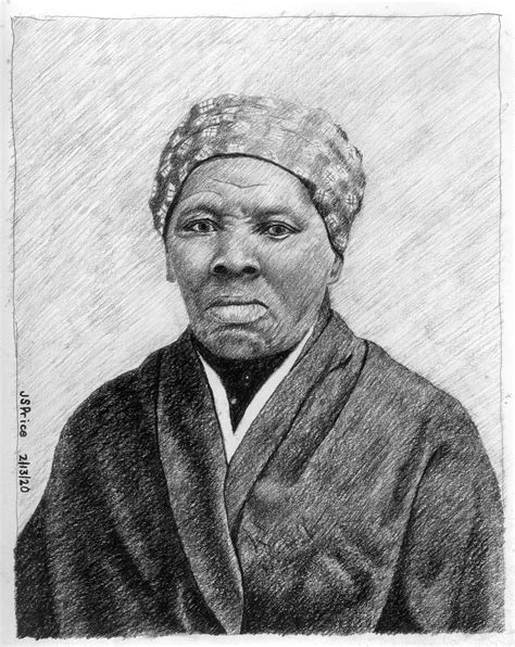 Harriet Tubman Signed Original Charcoal Drawing Of Photograph Etsy