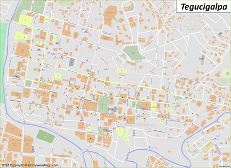 Mapa De Tegucigalpa Honduras Mapas Detallados De Tegucigalpa