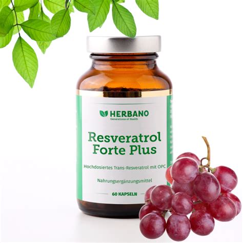 Resveratrol Kapseln Mg Mit Hochreinem Opc Herbano