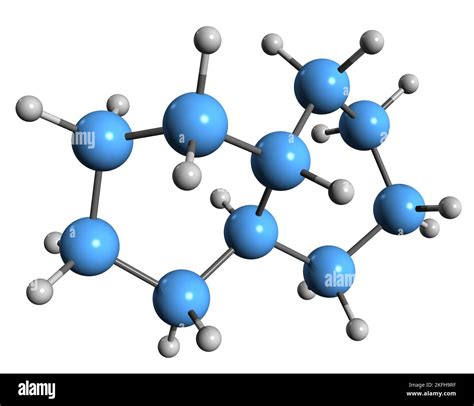 3D imagen de la fórmula esquelética de Decalin estructura química