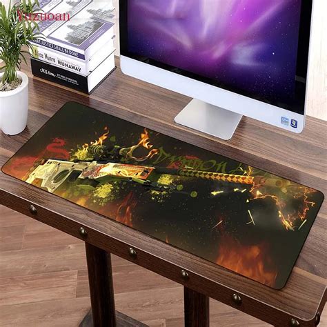 Yuzuoan 900 400 3MM Large Gaming Mouse Pad XXL Big Game Locking Edge