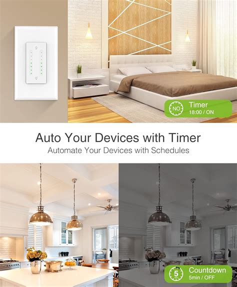 Ghome Smart Interruptor De Atenuaci N Doble Ahorro De Espacio Control