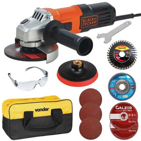 Serra Marmore Esmerilhadeira Lixadeira 220v Black Decker Bolsa E