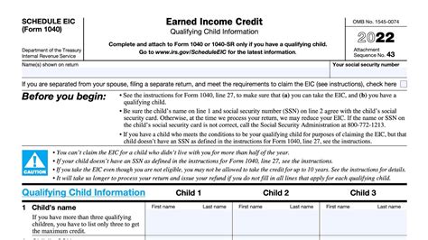 Schedule Eic Walkthrough Earned Income Credit Worksheets Library