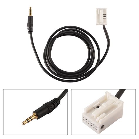 Jenor Adaptateur De C Ble Audio Auxiliaire M Le Mm Pour Peugeot