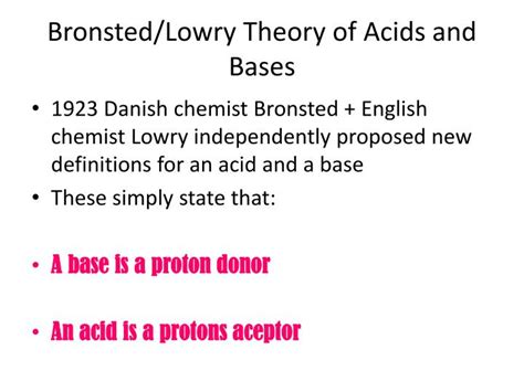 Ppt Bronsted Lowry Theory Of Acids And Bases Powerpoint Presentation Id 3827704