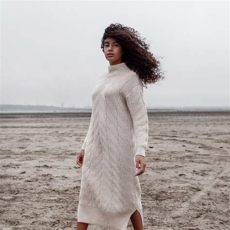 Nude Knitted Dress Etsy