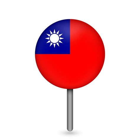 Map pointer with contry Taiwan. Taiwan flag. Vector illustration ...