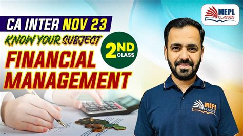 Ca Inter Nov Know Your Subject Financial Management Nd Class