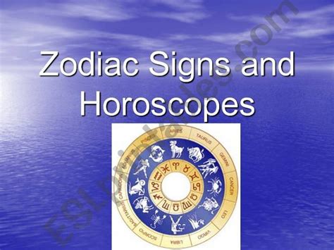 ESL English PowerPoints Zodiac Signs And Horoscopes