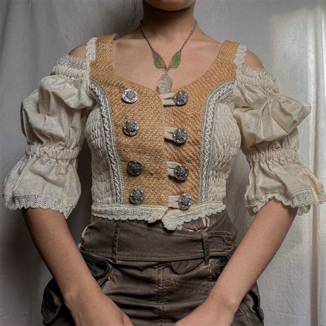 Dirndl Milkmaid Cottagecore Medieval Peasant Potato Sack Dirndl