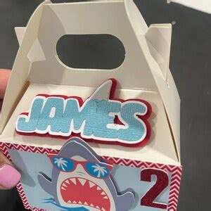 Shark Birthday Decorations Shark Goody Bags Shark Party Favor Box