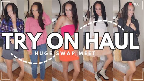 Swap Meet Try On Haul Huge Thrift Haul Keep Or Resell On Poshmark