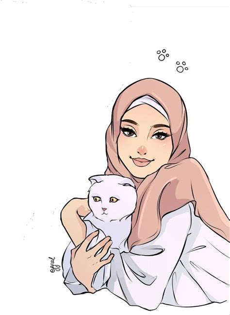 Pin by ℳℰℛ𝒱 ℰℳ𝒮 ℐ on İslami Sanat Profil Girls cartoon art Cute