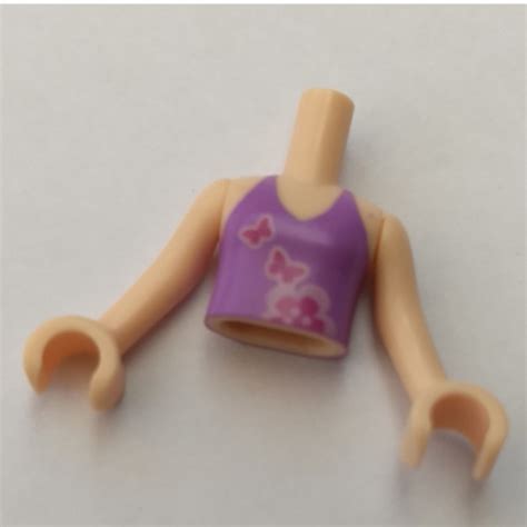 Lego Part 92456c01pr9997 Minidoll Torso Girl With Medium Violet Halter