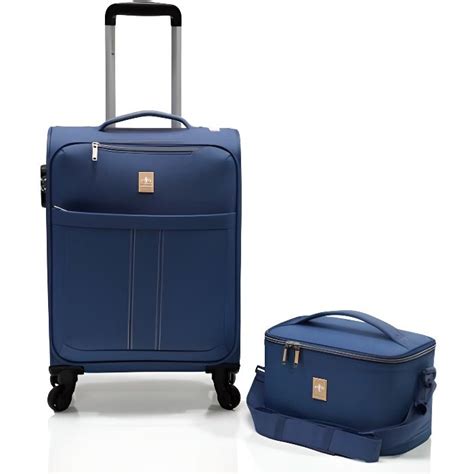 Valise cabine souple Vanity Ultra léger Lys Paris Marine 4