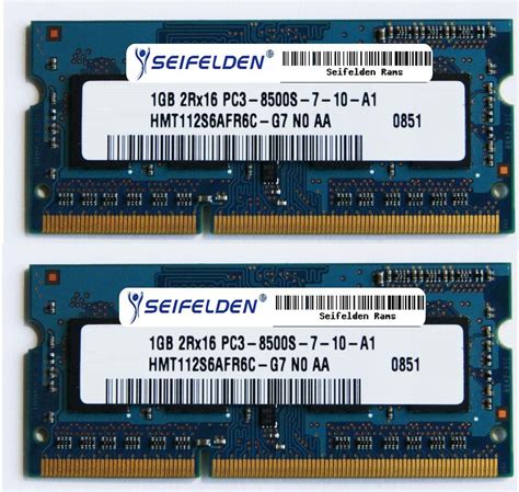 Seifelden 2gb 2x1gb Memory Ram For Toshiba Satellite L655 S5075