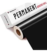 Amazon YRYM HT Black Permanent Adhesive Vinyl Roll 12 X 50 FT