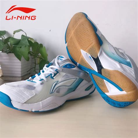 Li Ning Mens Professional Badminton Shoes Li Ning Anti Slippery Damping Lace Up Sports Shoes