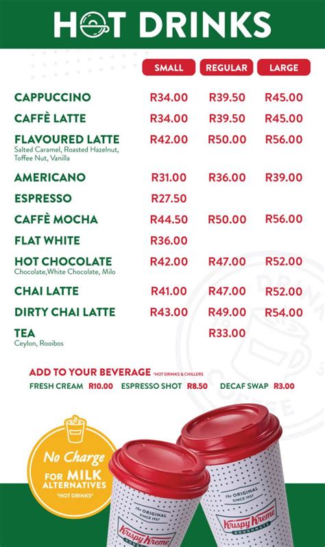 Krispy Kreme Sa In Store Menu South Africa S Sweetest Treats